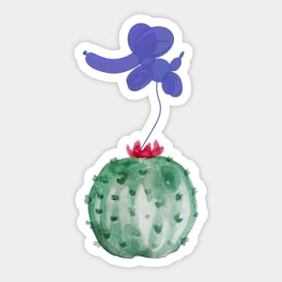 Cactus Purple Elephant Balloon Sticker